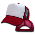 Decky Classic Trucker Hats Caps Foam Mesh Two Tone Blank Plain Solid Snapback-210-211-CARDINAL/WHITE-