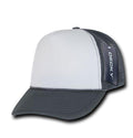 Decky Classic Trucker Hats Caps Foam Mesh Two Tone Blank Plain Solid Snapback-210-211-CHARCOAL/WHITE-