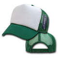 Decky Classic Trucker Hats Caps Foam Mesh Two Tone Blank Plain Solid Snapback-210-211-DARK GREEN/WHITE-