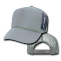 Decky Classic Trucker Hats Caps Foam Mesh Two Tone Blank Plain Solid Snapback-210-211-GREY-