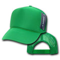 Decky Classic Trucker Hats Caps Foam Mesh Two Tone Blank Plain Solid Snapback-210-211-KELLY GREEN-