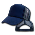 Decky Classic Trucker Hats Caps Foam Mesh Two Tone Blank Plain Solid Snapback-210-211-NAVY-