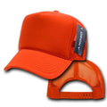 Decky Classic Trucker Hats Caps Foam Mesh Two Tone Blank Plain Solid Snapback-210-211-ORANGE-