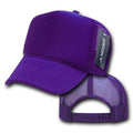 Decky Classic Trucker Hats Caps Foam Mesh Two Tone Blank Plain Solid Snapback-210-211-PURPLE-