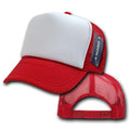 Decky Classic Trucker Hats Caps Foam Mesh Two Tone Blank Plain Solid Snapback-210-211-RED/WHITE-