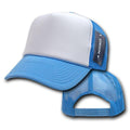 Decky Classic Trucker Hats Caps Foam Mesh Two Tone Blank Plain Solid Snapback-210-211-SKY/WHITE-