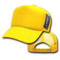 Decky Classic Trucker Hats Caps Foam Mesh Two Tone Blank Plain Solid Snapback-210-211-YELLOW-