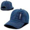 Decky Contra Stitch Polo Washed Cotton Dad Caps Hats-Navy-