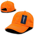 Decky Contra Stitch Polo Washed Cotton Dad Caps Hats-Orange-