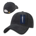 Decky Corduroy Low Crown Pre Curved Bill 6 Panel Dad Caps Hats-Charcoal-