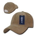 Decky Corduroy Low Crown Pre Curved Bill 6 Panel Dad Caps Hats-khaki-