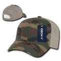 Decky Cotton Camouflage Curve Bill Baseball Hats Caps Snapback Unisex-Woodland / Woodland / Khakhi-