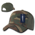 Decky Cotton Camouflage Curve Bill Baseball Hats Caps Snapback Unisex-Woodland / Woodland / Olive-