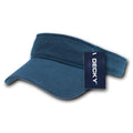 Decky Cotton Chino Twill Polo Visor Golf Tennis Sun Caps Hats-Navy-