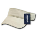 Decky Cotton Chino Twill Polo Visor Golf Tennis Sun Caps Hats-Stone-