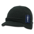 Decky Crocheted Beanies Gi Caps Hats Visor Ski Thick Warm Winter Unisex-Black-