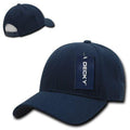 Decky Curved Bill Structured Acrylic Low Crown 6 Panel Dad Caps Hats Unisex-Navy-
