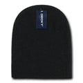 Decky Day Out Snug Fit Beanies Knitted Ski Skull Caps Hats Warm Winter-BLACK-