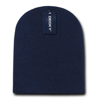 Decky Day Out Snug Fit Beanies Knitted Ski Skull Caps Hats Warm Winter-NAVY-