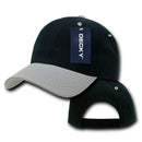 Decky Deluxe Polo Dad Baseball Hats Caps Hook Loop Closure Solid Two Tone Colors-Black-Grey- 4 image