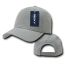 Decky Deluxe Polo Dad Baseball Hats Caps Hook Loop Closure Solid Two Tone Colors-Grey- 7 image