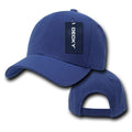 Decky Deluxe Polo Dad Baseball Hats Caps Hook Loop Closure Solid Two Tone Colors-Navy-