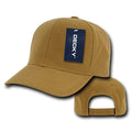 Decky Deluxe Polo Dad Baseball Hats Caps Hook Loop Closure Solid Two Tone Colors-Timber-