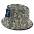 Decky Fisherman's Bucket Hats Caps Constructed Cotton Unisex-ACU Army Digital Camo-S/M-