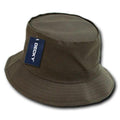 Decky Fisherman's Bucket Hats Caps Constructed Cotton Unisex-Brown-S/M-