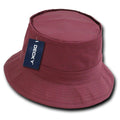 Decky Fisherman's Bucket Hats Caps Constructed Cotton Unisex-Cardinal-S/M-