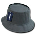 Decky Fisherman's Bucket Hats Caps Constructed Cotton Unisex-Charcoal-L/XL-