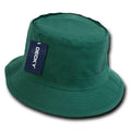 Decky Fisherman's Bucket Hats Caps Constructed Cotton Unisex-Forest Green-S/M-