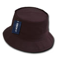 Decky Fisherman's Bucket Hats Caps Constructed Cotton Unisex-Maroon-S/M-