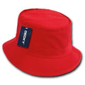 Decky Fisherman's Bucket Hats Caps Constructed Cotton Unisex-Red-S/M-