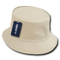 Decky Fisherman's Bucket Hats Caps Constructed Cotton Unisex-Stone-S/M-
