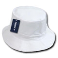 Decky Fisherman's Bucket Hats Caps Constructed Cotton Unisex-White-S/M-