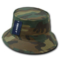 Decky Fisherman's Bucket Hats Caps Constructed Cotton Unisex-Woodland Camo-L/XL-