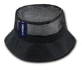 Decky Fisherman'S Bucket Mesh Top Hats Caps Unisex-S/M-Black-