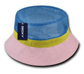 Decky Fisherman'S Bucket Mesh Top Hats Caps Unisex-S/M-Pink/Sky/Yellow-