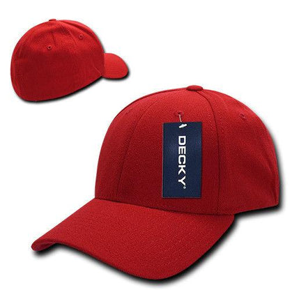 Decky Fitall Flex Fitted Baseball Dad Caps Hats Unisex-Brown-Small/Medium-
