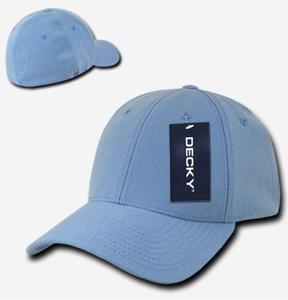 Decky Fitall Flex Fitted Baseball Dad Caps Hats Unisex-Brown-Small/Medium-