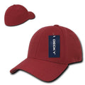 Decky Fitall Flex Fitted Baseball Dad Caps Hats Unisex-Cardinal-Small/Medium-