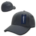 Decky Fitall Flex Fitted Baseball Dad Caps Hats Unisex-Charcoal-Small/Medium-