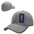 Decky Fitall Flex Fitted Baseball Dad Caps Hats Unisex-Grey-Small/Medium-