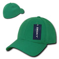Decky Fitall Flex Fitted Baseball Dad Caps Hats Unisex-Kelly-Small/Medium-