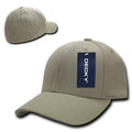 Decky Fitall Flex Fitted Baseball Dad Caps Hats Unisex-Khakhi-Small/Medium-