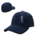 Decky Fitall Flex Fitted Baseball Dad Caps Hats Unisex-Navy-Small/Medium-