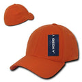 Decky Fitall Flex Fitted Baseball Dad Caps Hats Unisex-Orange-Small/Medium-