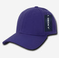 Decky Fitall Flex Fitted Baseball Dad Caps Hats Unisex-Purple-Small/Medium-