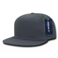 Decky Flat Bill Baseball 7 Panel Trucker Real Mesh Caps Hats Unisex-Charcoal-